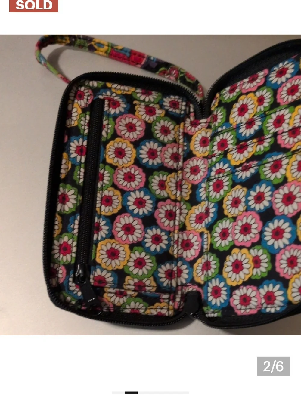 Vera Bradley Floral Pattern Wristlet  Case - Pink Multi